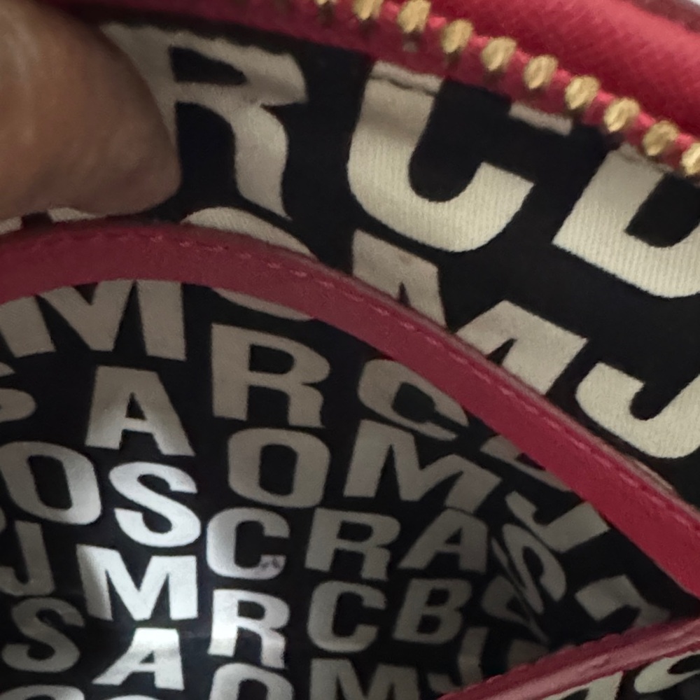 Marc by Marc Jacobs Bright Pink Saffiano Tote with Gold Plaque - Picture 11 of 11